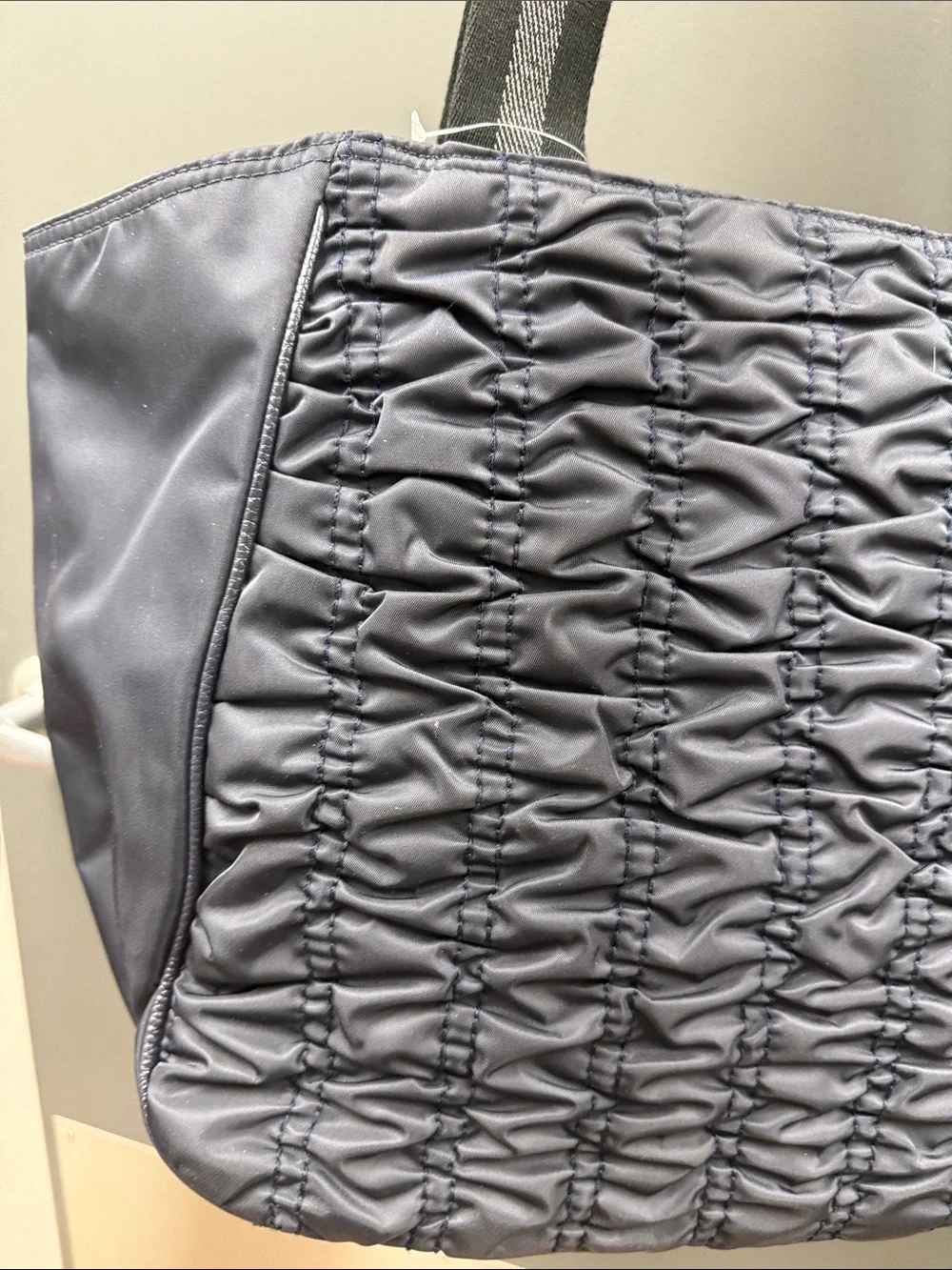 Coach Court Tote with Ruching and Leather Details. NWT